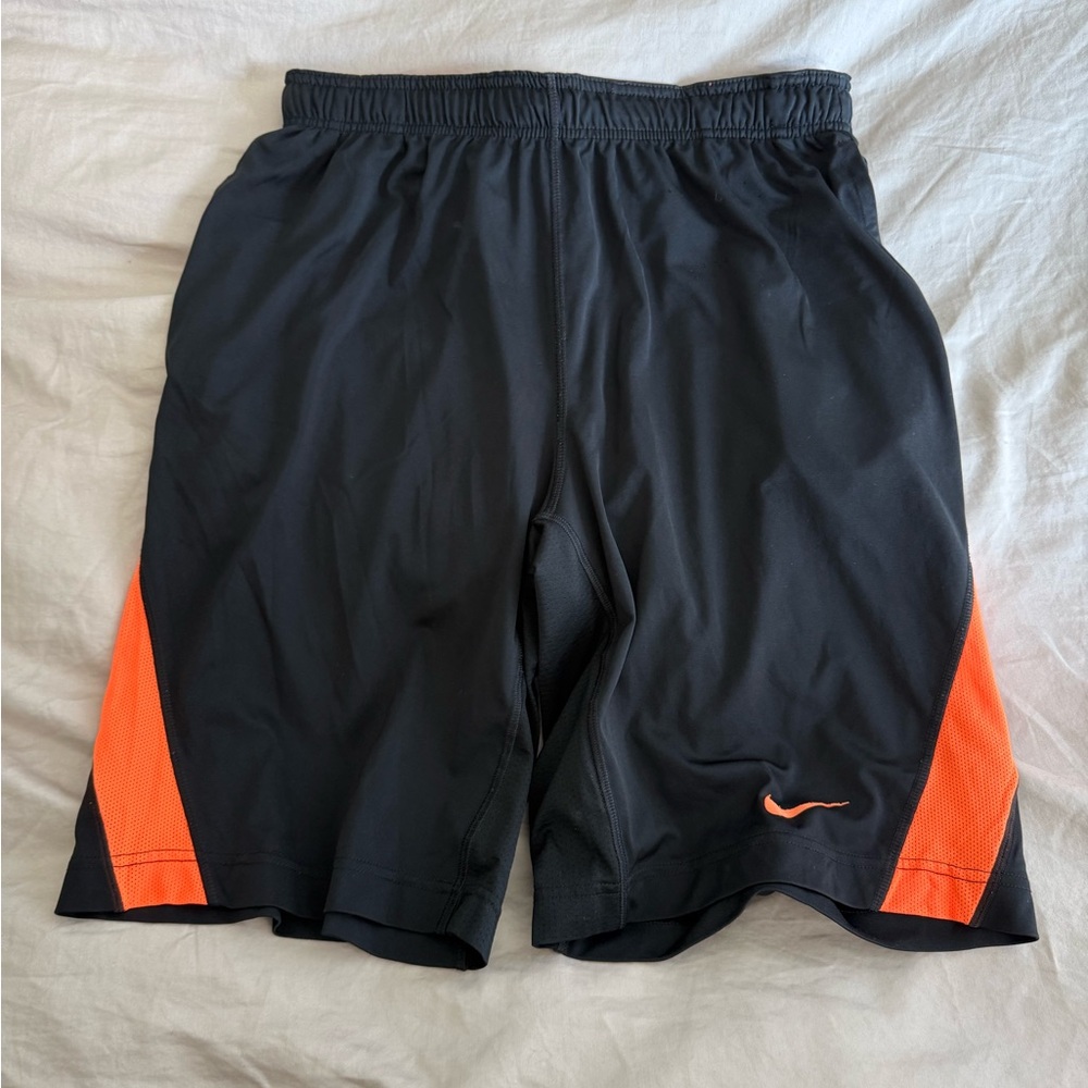 Nike Men's Athletic Shorts in Black and Orange